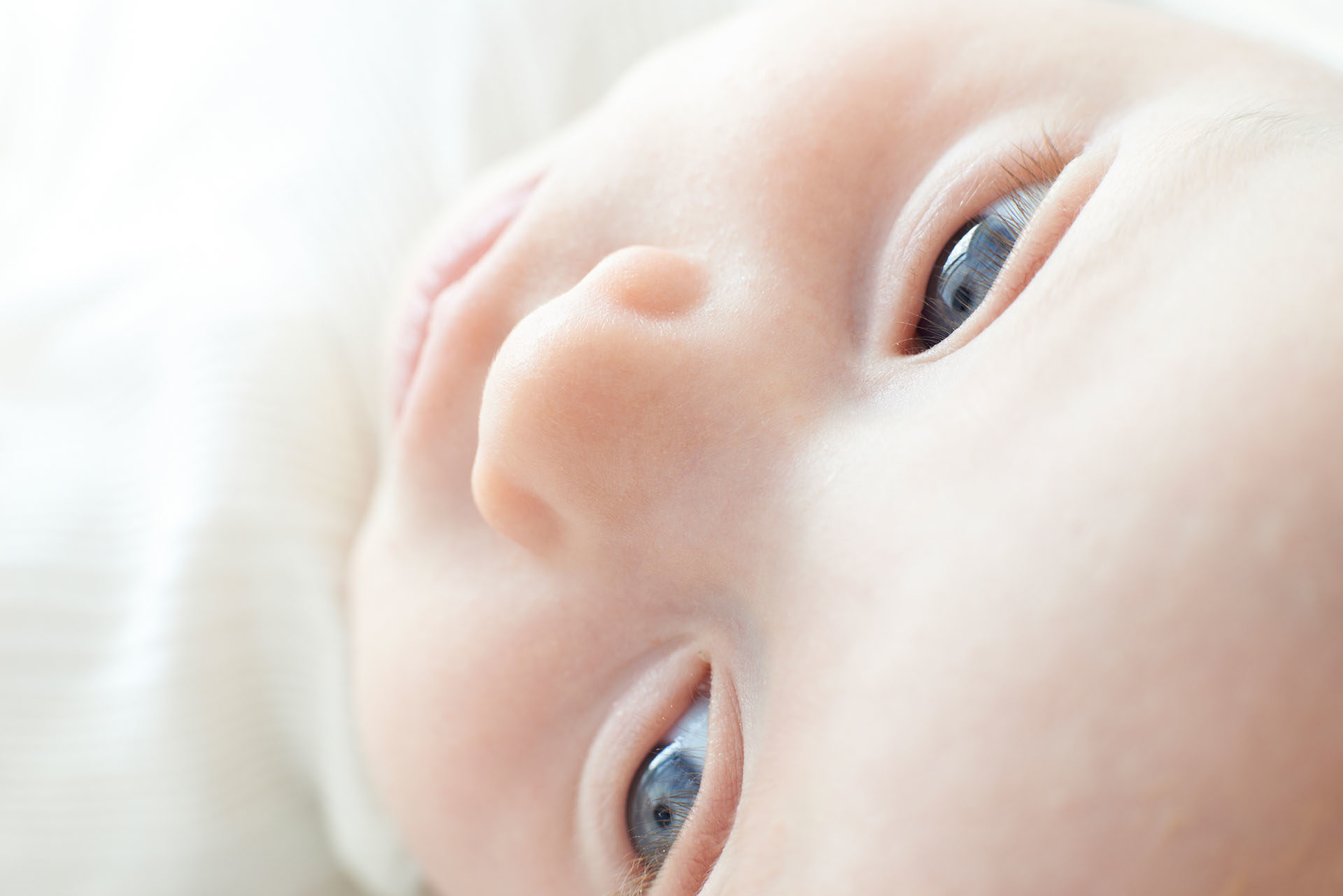closeup of babys eyes