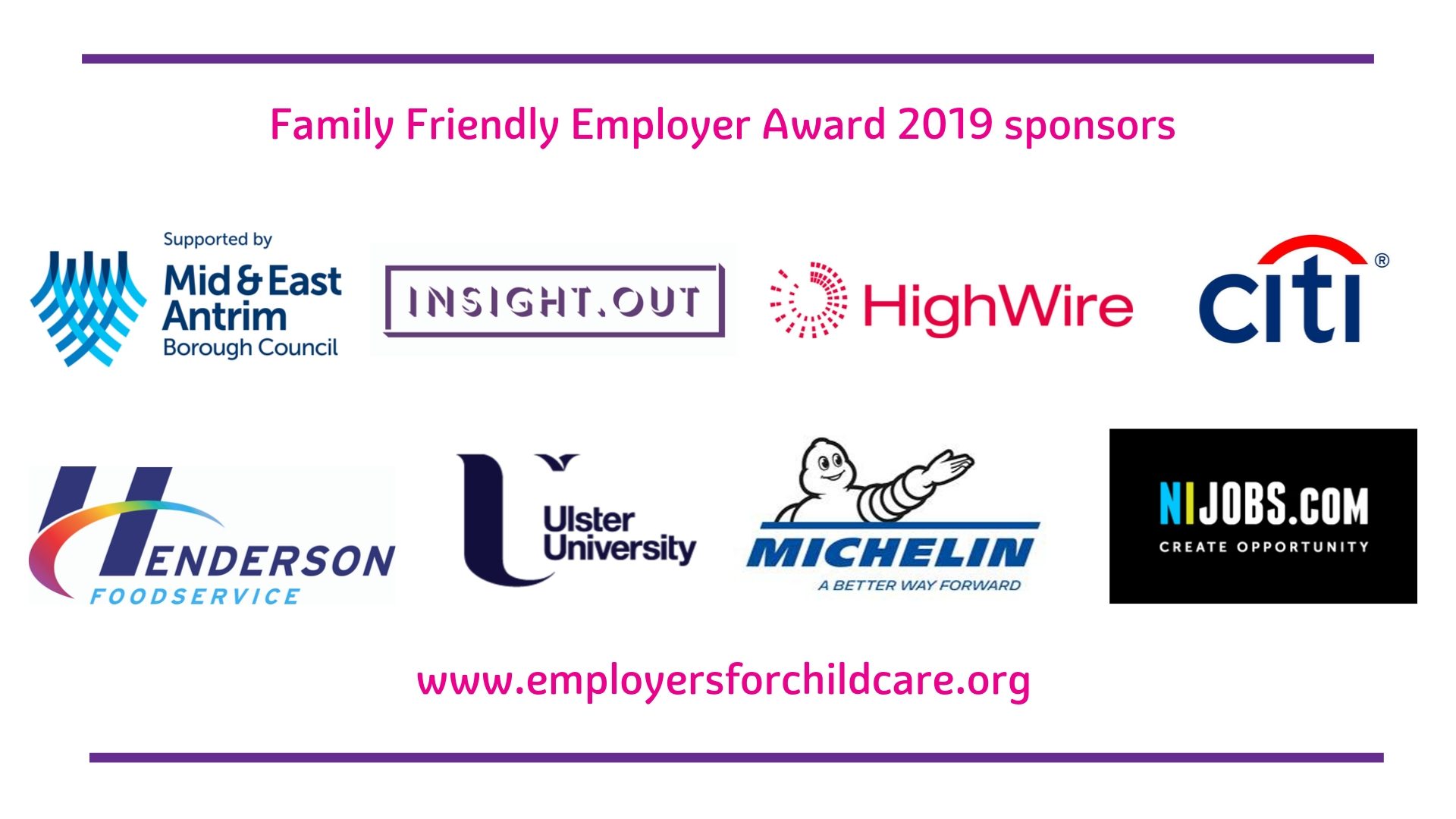 Thank you to our Family Friendly Employer Award 2019 sponsors (2nd Draft)