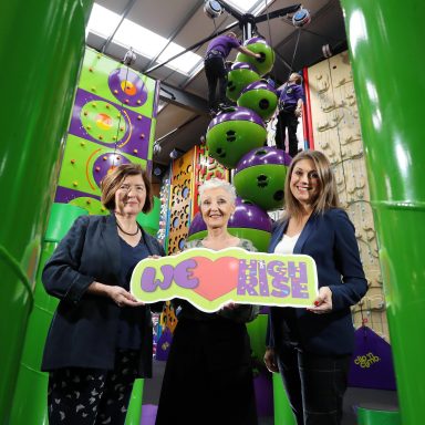 Press Eye - Belfast - Northern Ireland - 19th November 2019 - 

LISBURN SOCIAL ENTERPRISE INVESTS IN BRINGING FUN TO NEW HEIGHTS AT HIGH RISE 

Lisburn-based Social Enterprise Employers For Childcare is delighted to today (Tuesday 19 November) officially launch its £2.5 million indoor adventure centre High Rise at Altona Road, Lisburn. High Rise incorporates a stunning Clip Ôn Climb arena Ð the biggest in Ireland - along with a soft play area, Sensory Room and Quiet Room and a number of party and corporate rooms.  

Employers For ChildcareÕs Chief Executive, Marie Marin, centre, is pictured with local television and media personality Sarah Travers and Sue Gray, Permanent Secretary at the Department of Finance.

Photo by Kelvin Boyes / Press Eye.