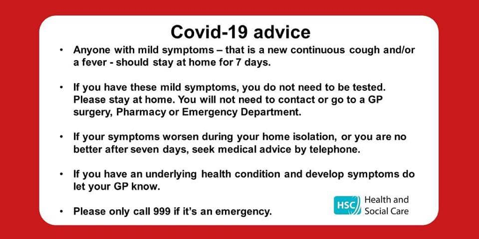 Coronavirus advice