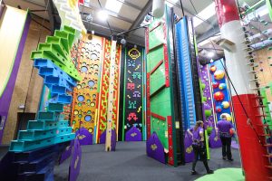 Clip 'n Climb indoor climbing arena at High Rise Lisburn