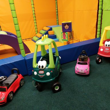 Car rides in the new soft play at High Rise Lisburn