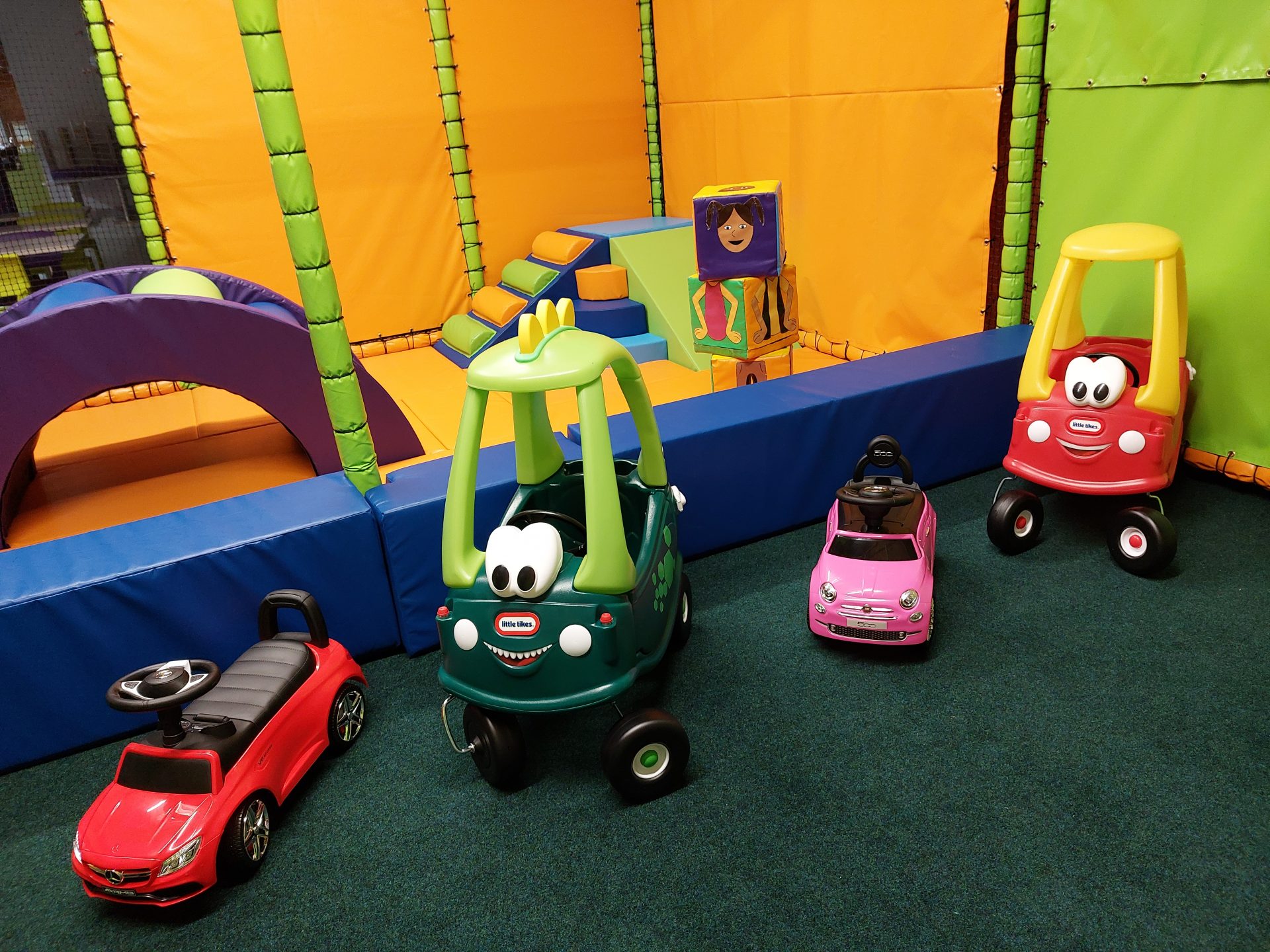 Car rides in the new soft play at High Rise Lisburn