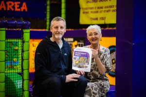 Chris Briggs and Marie Marin launching the Employers For Childcare Social Impact Report