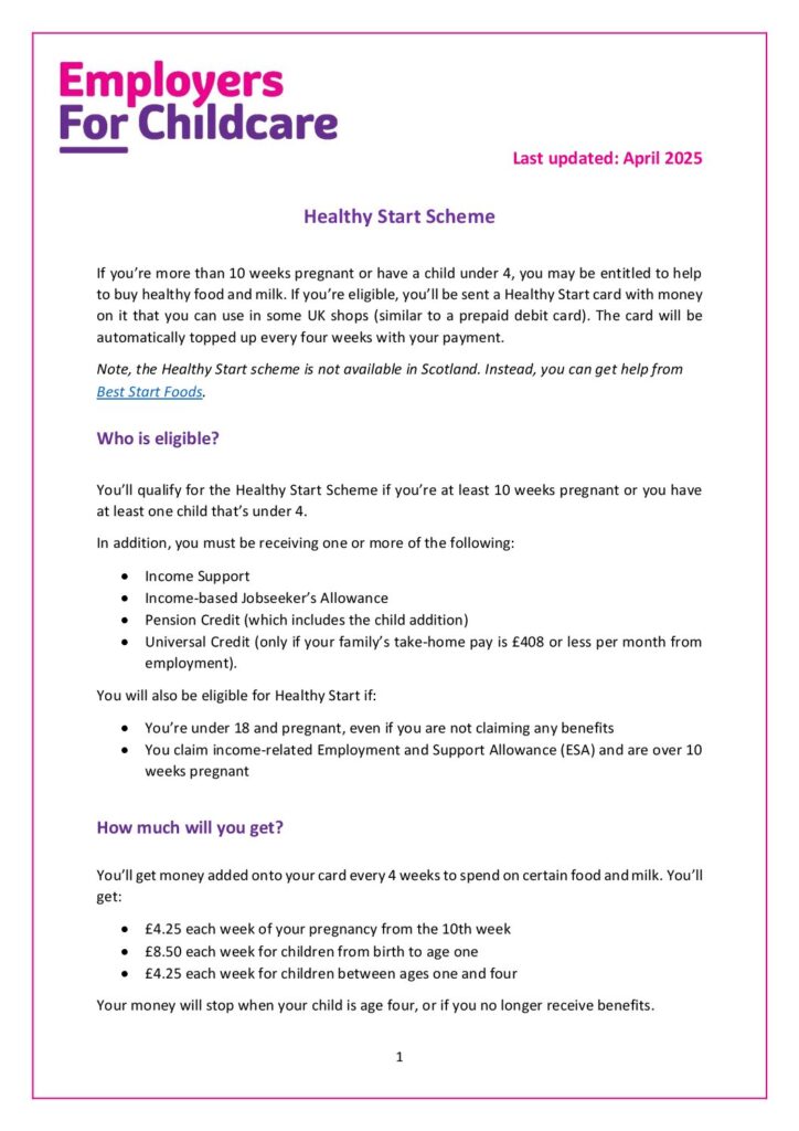 Healthy Start Scheme
