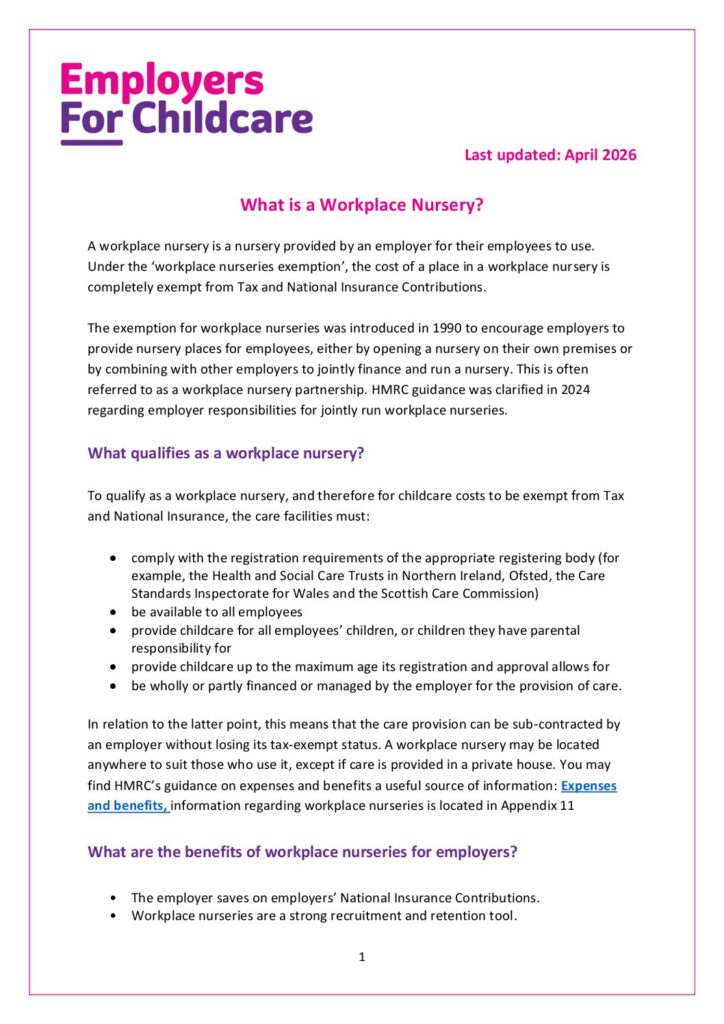 What is a Workplace Nursery